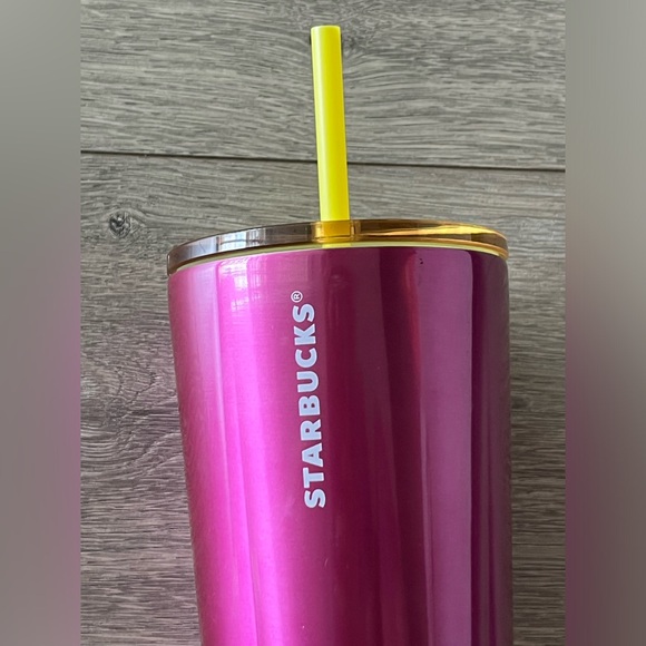 NWT Starbucks Pink Petunia Tumbler, Flamingo Wine Opener, Cocktail Straw Toppers - Picture 6 of 10